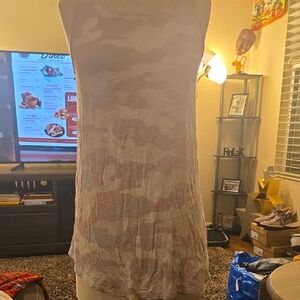 Old Navy Light Pink Camouflage Tank Top